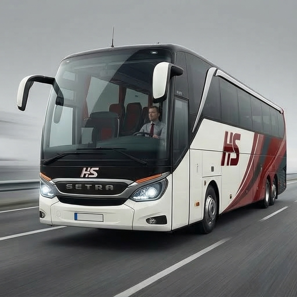 Autobus HS bussi v detailní editorial kartě